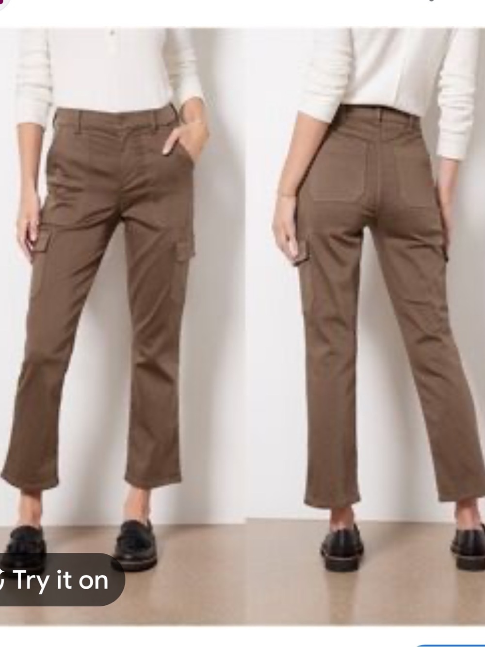 Evereve Larissa Cropped Cargo Pant - Size 25 - Dark Olive - Great Condition!